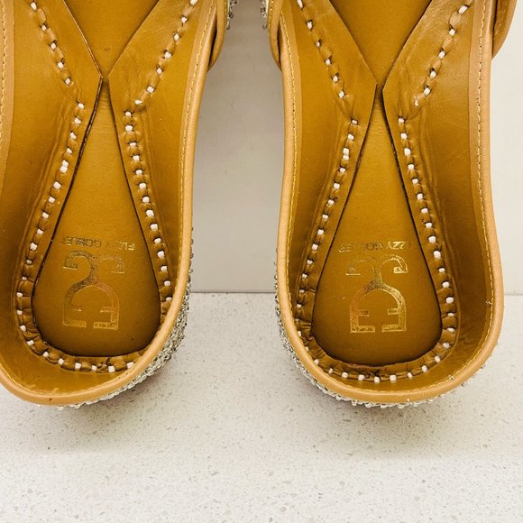 Embellished Cream and Silver Flats - Picture 3 of 16